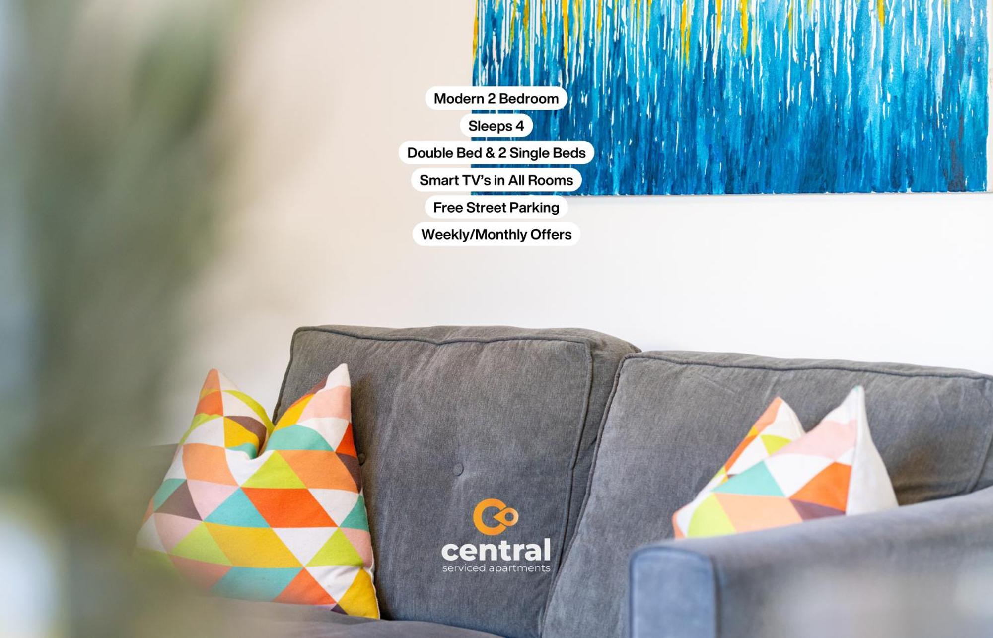 Central Serviced Apartments - 2 Bedroom - Free Street Parking - Fast Wifi - Smart Tvs In All Rooms - Ground Level - Family Neighbourhood - 3 X Double Beds - Heating 24-7 - Trade Stays - Weekly & Monthly Offers Dundee Buitenkant foto
